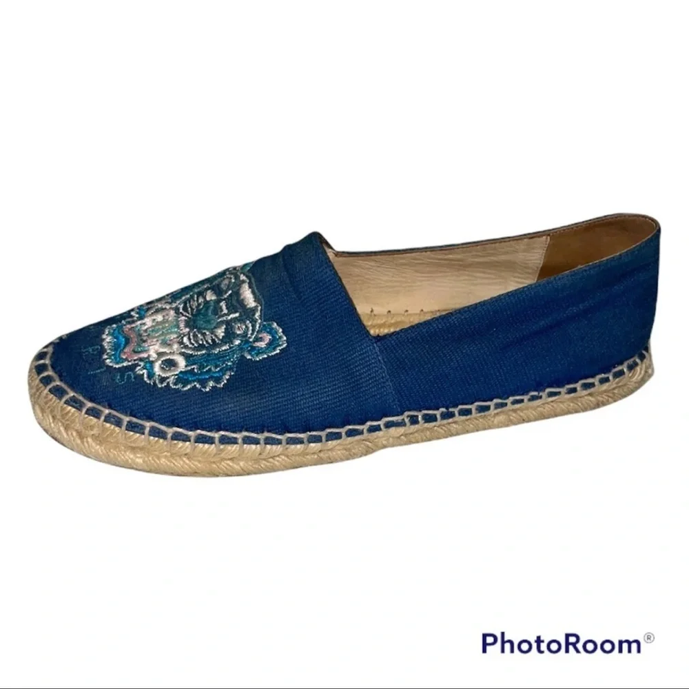 Kenzo Paris Navy Canvas Espadrille
